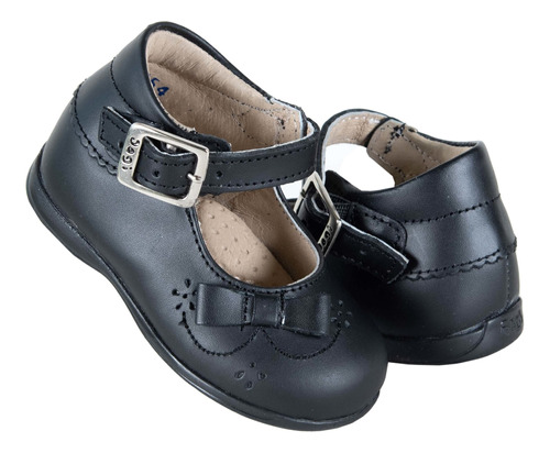 Zapato Bebé Dogi 8740 Piel Negro Plantilla Con Arco 11-12.5