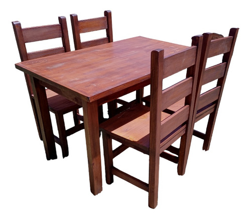 Juego De Comedor Madera, Maciza 