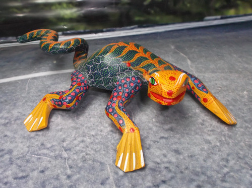 Alebrije De Madera Oaxaca Iguana Magia Mexica Jesus Hedz.