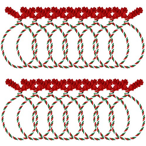 16 Piezas De Lazos De Guirnalda De Navidad, Lazos Flexi...