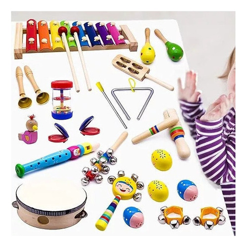 Conjunto De Instrumentos Musicais De Percussão De 22 Unidade