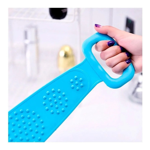 Imagen 5 de 9 de Esponja Silicona Baño Masaje Exfoliante Cepillo Espalda