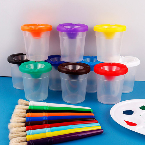 Vasos Para Pintura A Prueba De Derrames, Suministros De Arte