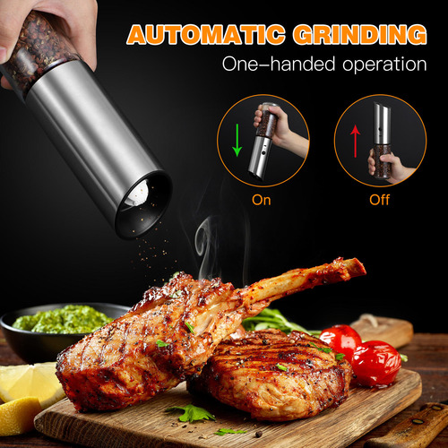 Molinillo De Pimienta Eléctrico Con Grosor Ajustable Con Una