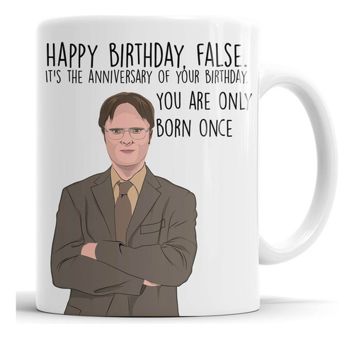 Taza The Office - Dwight Schrute Happy Birthday - Cerámica