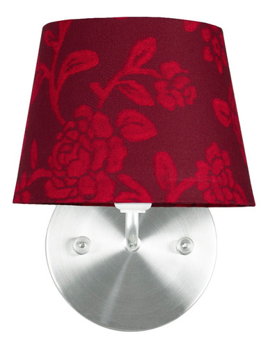 Kit 2 Arandela De Cupula Tradicional Floral Vermelho