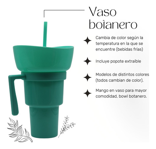 6 Vaso Botanero Plástico 1lt Popote 7 Colores 28cm Michelada Color COMBINADO