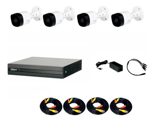 Kit Hdcvi Dvr 4ch 4mp Lite + 4 Cámaras 4mp Bullet Metálicas