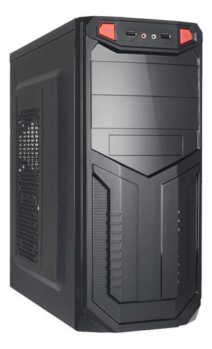 Gabinete Pixxo Atx con fuente de alimentación de 200 W y cable negro Cg3127