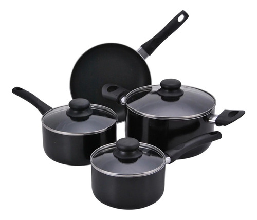 Juego De Ollas 7 Piezas Antiadherente Aluminio Cookware 