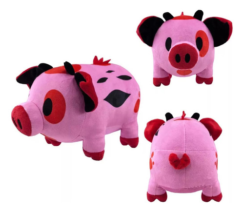 Hazbin Hotel Boss Sentado Red Devil Hell Pig PelĂșcia, 4