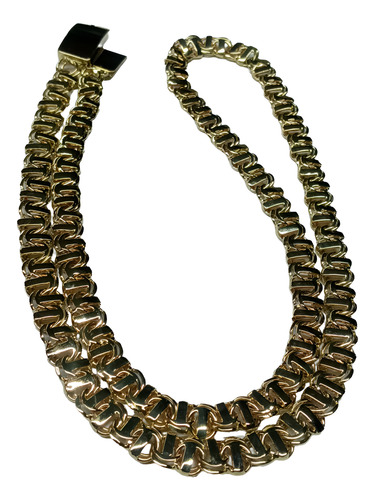 Francia Joyería Cadena Tejido Chino Bar Oro 10k .7cm De Ancho