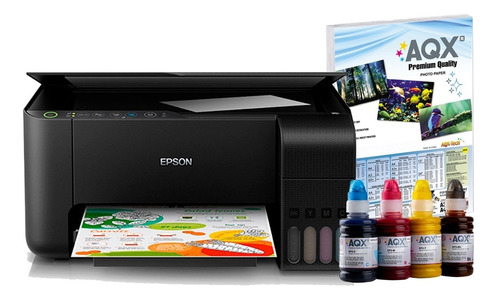 Impresora Epson L3150 Multifunción + Pack Tintas De Sublimación Aqx X400ml + Papel Sublimación Aqx