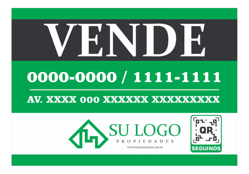 Carteles Inmobiliaria Con Bastidor 90x60-dueño-vende-alquila