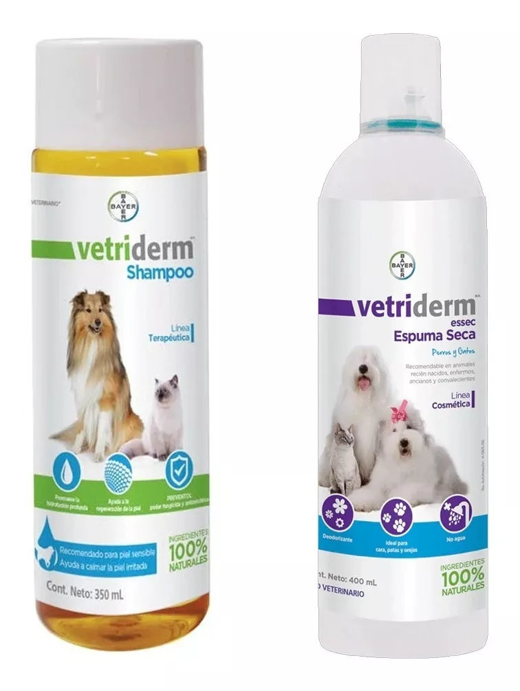 Tercera imagen para búsqueda de vetriderm shampoo bayer