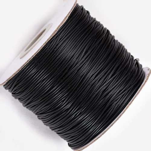 Hilo Encerado 1mm Todos Los Colores Insumo Bisutería Negro