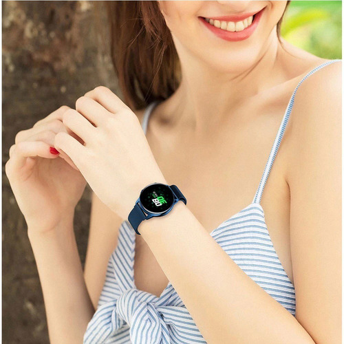 Pulseira Metal Para Amazfit Gtr 47mm Pinos Troca Fácil Cor Azul Largura Da Pulseira 22 Mm