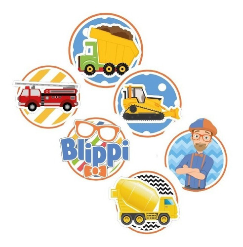 18 Obleas Comestibles 5 Cm Diámetro Blippi
