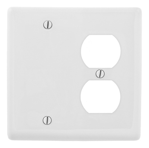 Bryant 2 Gang 1 Duplex Blank Estuche Monte Nylon Wallplate V