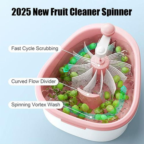 Spinner Limpiador De Frutas, Gran Lavadora De Frutas Con