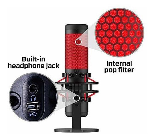 Hyperx Quadcast: Microfono De Juego De Condensador Usb, Para