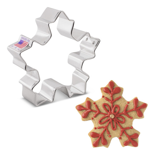 Cookie Cutters Cortador Galleta Copo Nieve Festivo 3.25