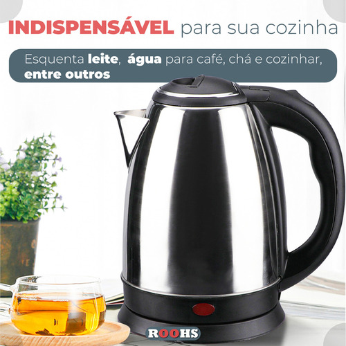 Hui Chaleira Elétrica De Inox Jarra 1.8l 1100w Desligamento