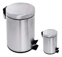 Comprar Kit Pack Cesto Basura Cierre Suave Acero Residuos  5 Y 20lt 
