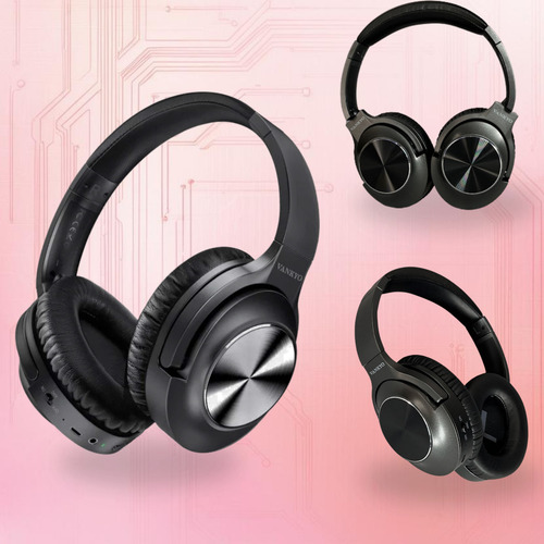Audifonos Vankyo C750 Bajos Profundos Noise Cancel Microfono Color Negro