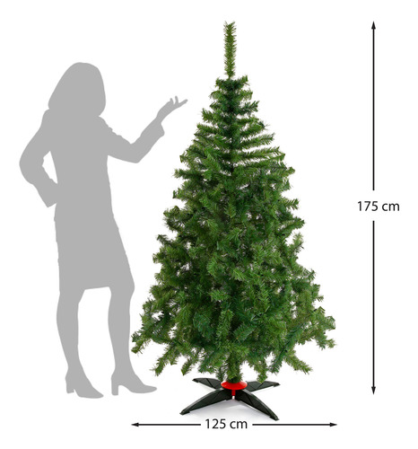 Arbol De Navidad Pino Monarca De Lujo Verde No.5.5 De 175 Cm