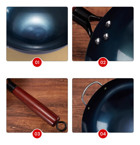 Wok Pan Antiadherente Pots Wok Cooker De Inducción 40 Cm