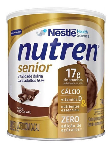 Nutren Senior Sabor Chocolate Suplemento Alimentar Lata 740g