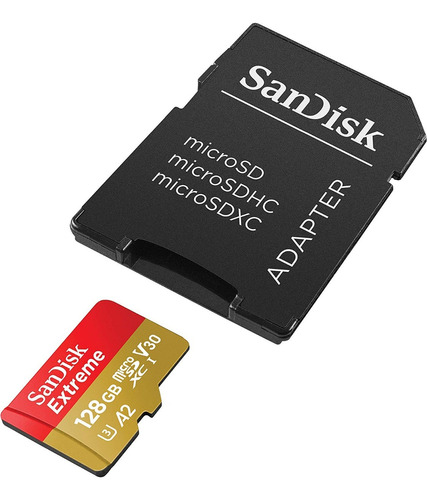 Kit Com 2 Micro Sd Sandisk Extreme U3 160mb/s 4k A2 128gb