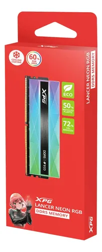 Ram Xpg Lancer Neon RGB DDR5 16 GB 6000 MT/s Cl-30-40-40