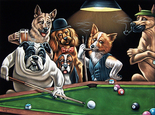 Placa Decorativa Dog Bilhar Snooker Cachorro Vintage Kustom