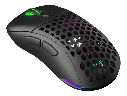 Imagen 2 de 3 de Mouse de juego inalámbrico recargable VSG Aquila Fly negro mate