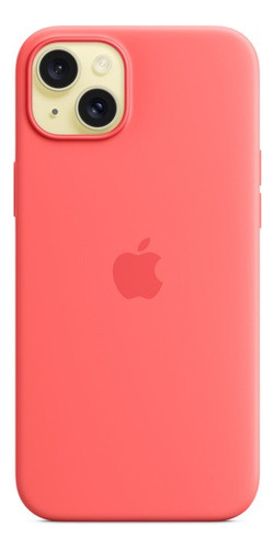 Funda De Silicona Apple Magsafe iPhone 15 Plus Color Guayaba
