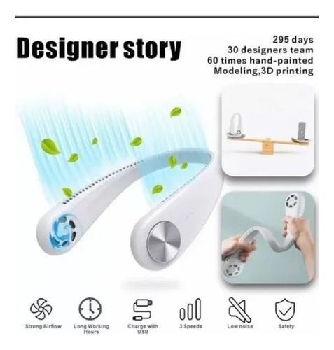 Mini Ventilador De Cuello Colgante Usb Portátil Silencioso