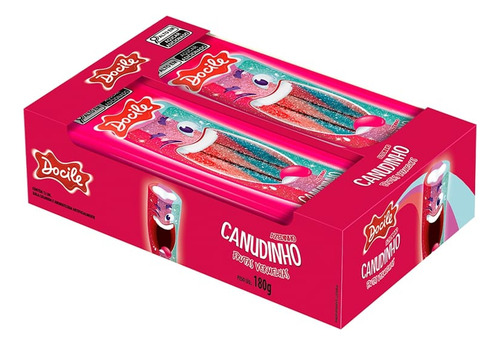 Canudinho Frutas Vermelhas Com 12un De 15g Cada - Docile