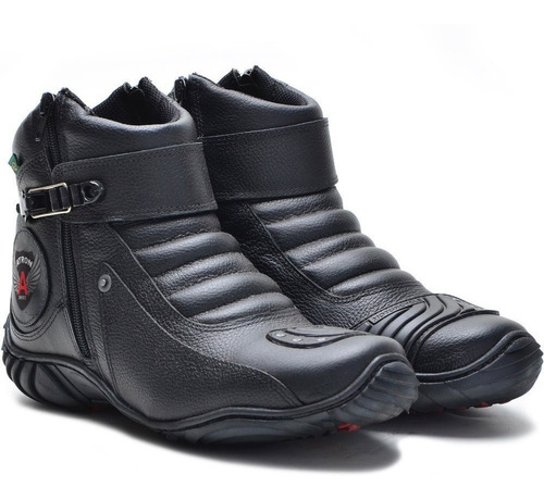 Bota Honda Bmw  Motociclista Motoqueiro  Ziper Couro 271