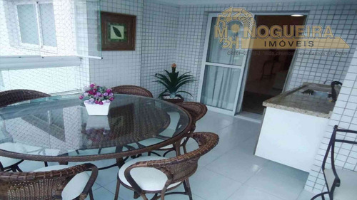 Apartamento Na Praia Grande Tupi 109 M2 Com Varand - 3885