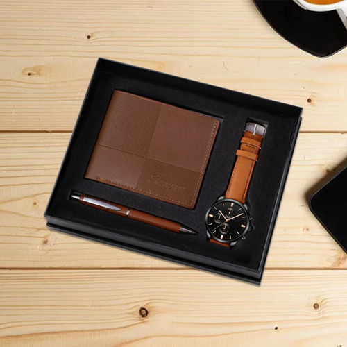3 Kit De Presente Para Homem Relógio Elegante Carteira