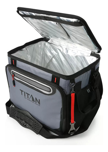 Titan Hielera Plegable Para 40 Latas Gris