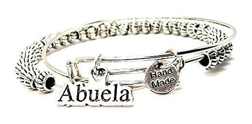 Brazalete - Abuela Beaded Adjustable Bangle Charm Bracelet