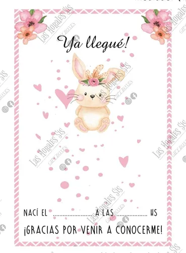 Tarjeta De Nacimiento Personalizadas