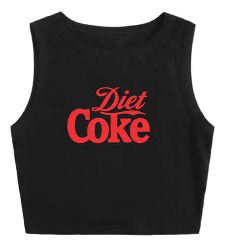 Top Musculosa Corta Diet Coke Goth Grunge Aesthetic