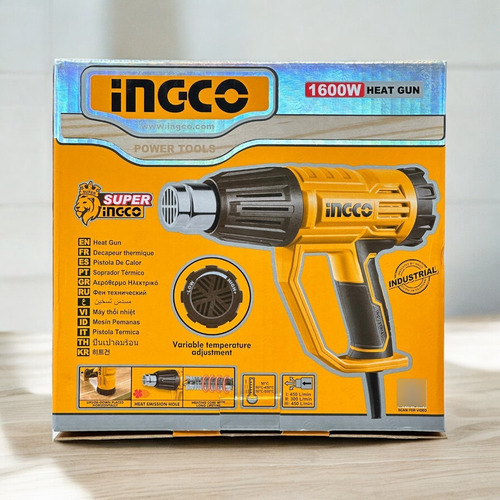 Pistola De Calor Sopladora De Aire Caliente 1600w Ingco