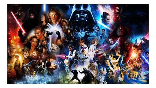Póster Star Wars Saga Todos Los Pósters Universo Completo Hd