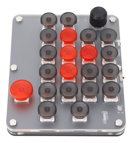Teclado Portátil Usb Vermelho De Uma Mão Macro Mechanical 21