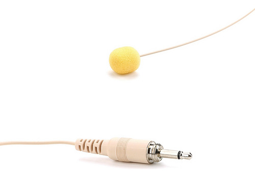 Auriculares Ajustables De Color Beige Con Condensador Y Micr